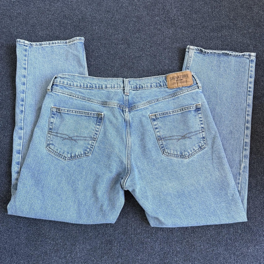Y2K Signature By Levi Strauss & Co. Jeans Mens 35x29 Light Blue Relaxed Straight